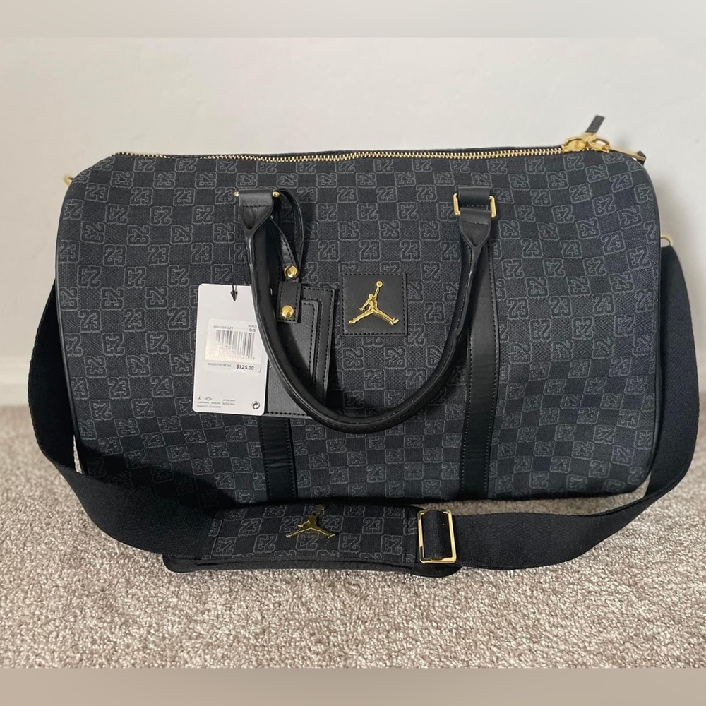 NWT Jordan Monogram Duffel Bag Black